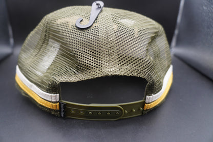 Bass Pro Shops Fishing Rod Flag Mesh-Back Snapback Cap - Black (Embroidered Logo)