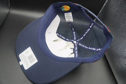 Bass Pro Shops Fishing Rod Flag Mesh-Back Snapback Cap - Black (Embroidered Logo)