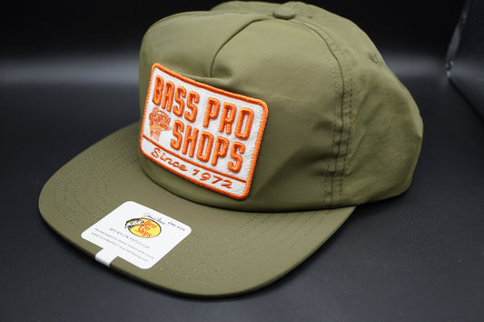 Bass Pro Shops Nylon Patch Snapback Cap - Olive (刺繍ロゴ)