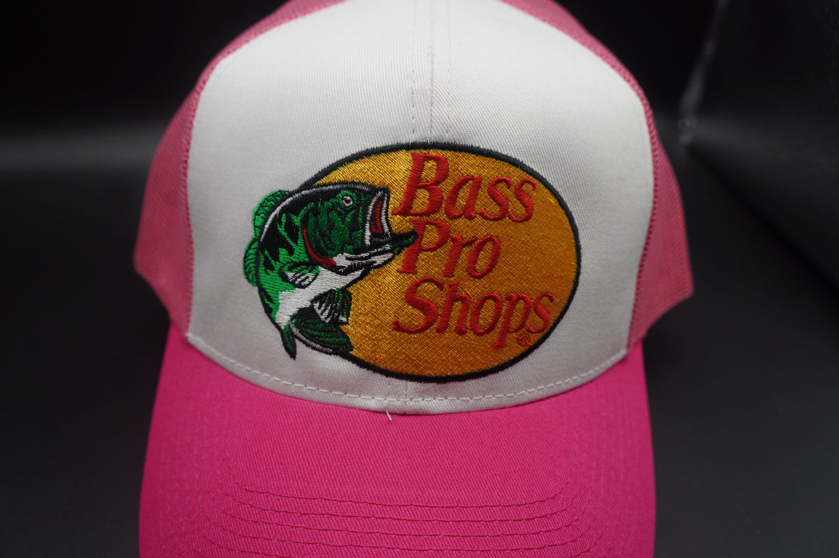 Bass Pro Shops Woodcut Logo Buttery Twill Cap - White (Embroidered Logo)