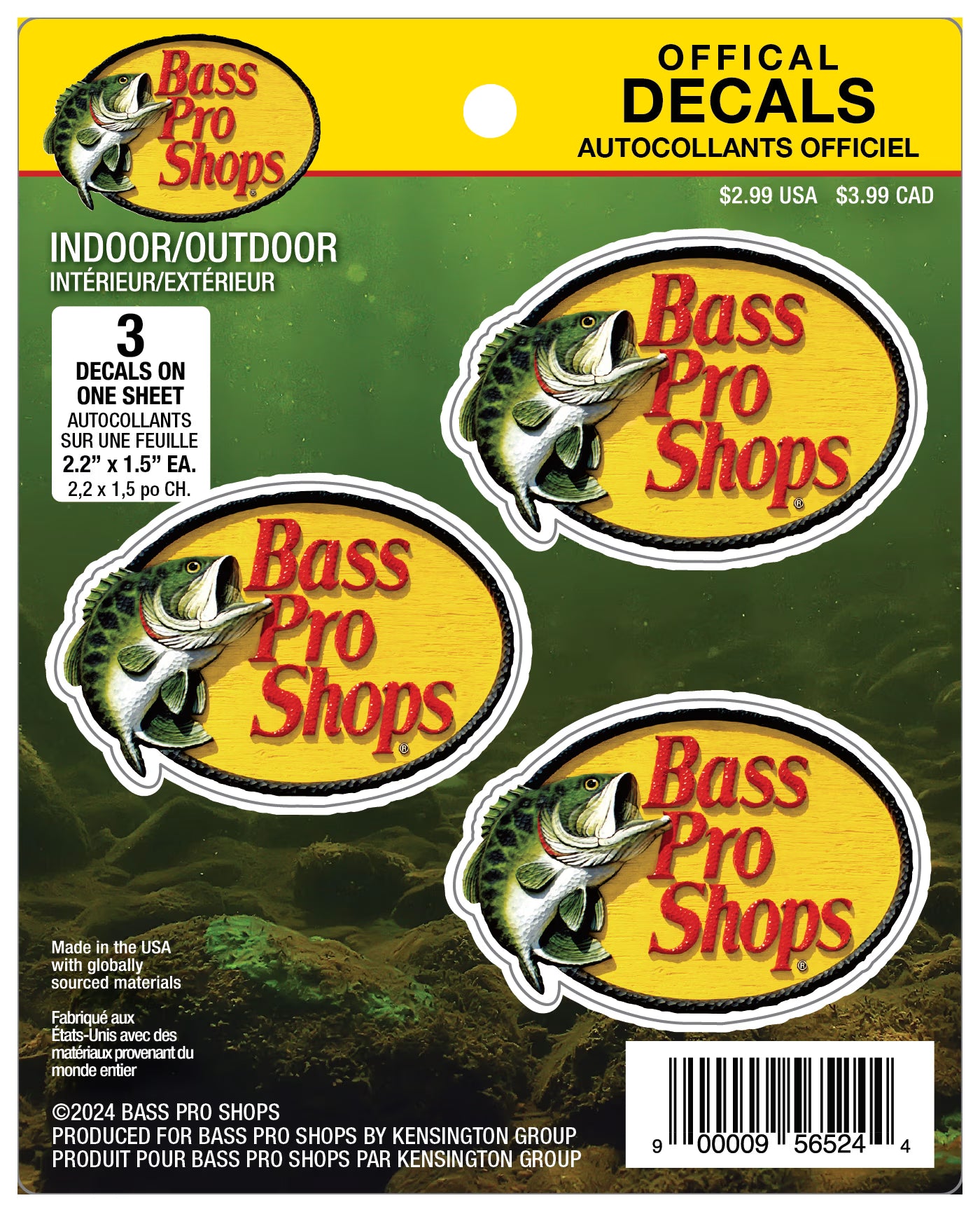 Bass Pro Shops Flexible Vinyl Decal - 9'' x 6.1'' (Stickers)