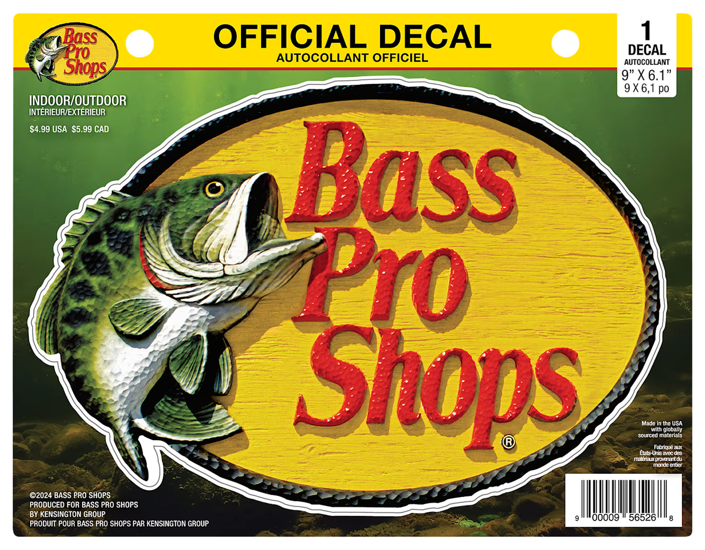 Bass Pro Shops Flexible Vinyl Decal - 9'' x 6.1'' (Stickers)