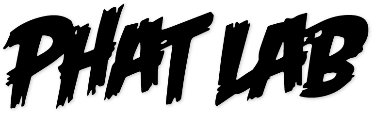 ファットラボ カッティングステッカー ブラック(300×90)